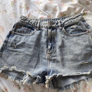 Garage Light Blue Denim Jean Shorts
